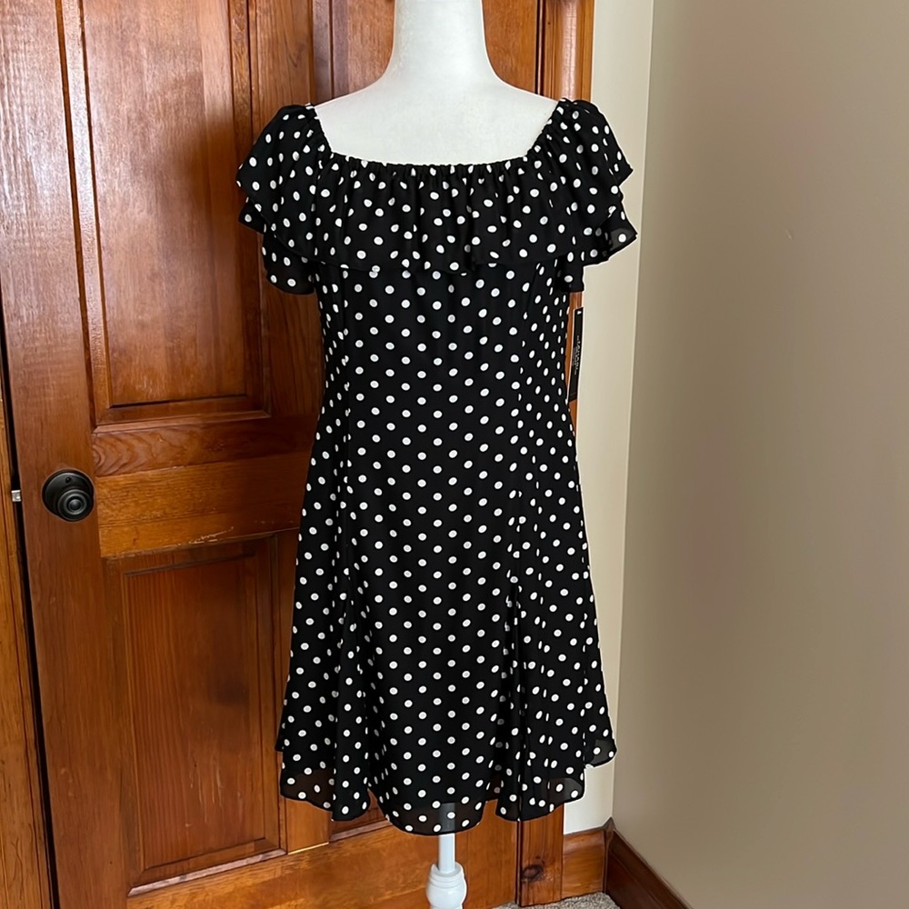 Tahari ASL Polka Dot Dress.